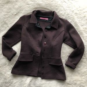 Preppy Quilted Knit Riding Jacket